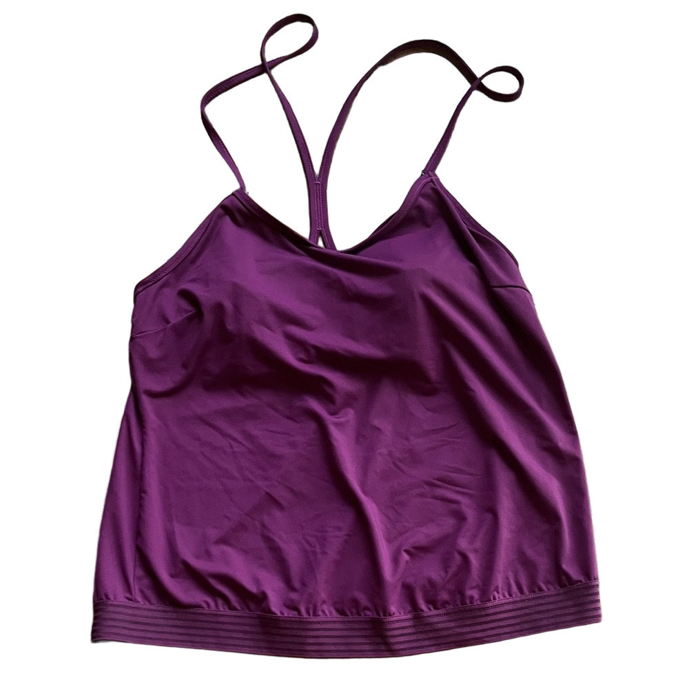 Athleta Women's Purple Strappy Swim Top - Size 34D/DD